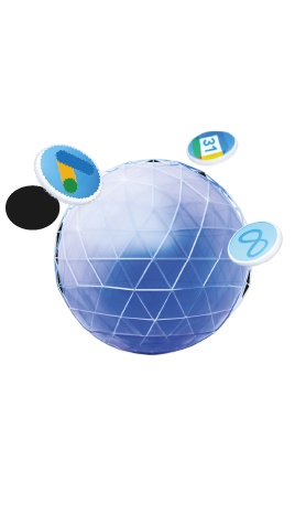 Ads + Infinity 3D Globe